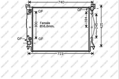 Prasco AD020R012 Radiator, engine cooling AD020R012