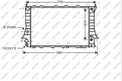 Prasco AD029R002 Radiator, engine cooling AD029R002