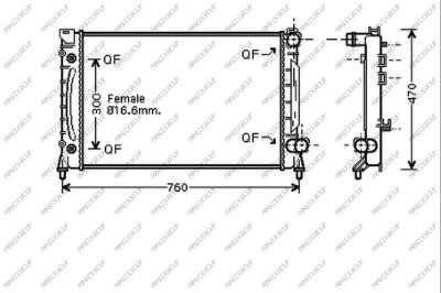 Prasco AD032R018 Radiator, engine cooling AD032R018