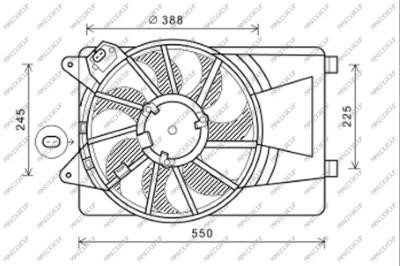 Prasco AA210F002 Hub, engine cooling fan wheel AA210F002