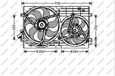 Prasco AD200F002 Hub, engine cooling fan wheel AD200F002