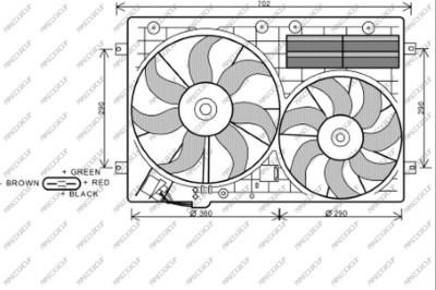Prasco AD202F001 Hub, engine cooling fan wheel AD202F001