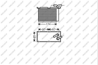 Prasco AD320N003 Intercooler, charger AD320N003