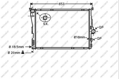 Prasco BM803R006 Radiator, engine cooling BM803R006