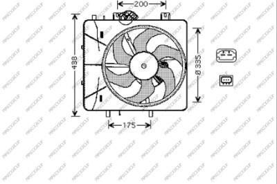 Prasco CI304F001 Hub, engine cooling fan wheel CI304F001