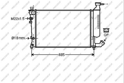 Prasco CI420R015 Radiator, engine cooling CI420R015