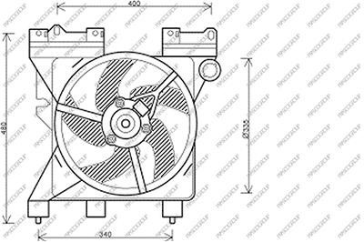 Prasco CI715F005 Hub, engine cooling fan wheel CI715F005