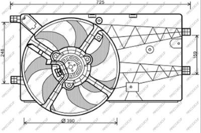 Prasco CI907F002 Hub, engine cooling fan wheel CI907F002