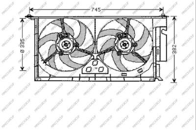 Prasco CI915F004 Hub, engine cooling fan wheel CI915F004