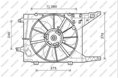 Prasco DA220F001 Hub, engine cooling fan wheel DA220F001