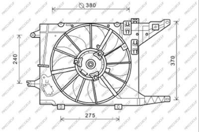 Prasco DA220F002 Hub, engine cooling fan wheel DA220F002