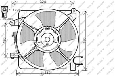 Prasco DW324F001 Hub, engine cooling fan wheel DW324F001