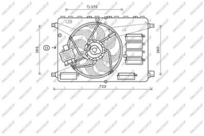 Prasco FD079F001 Hub, engine cooling fan wheel FD079F001