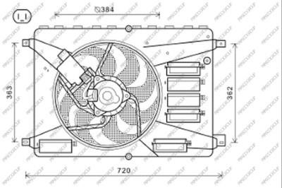 Prasco FD079F002 Hub, engine cooling fan wheel FD079F002