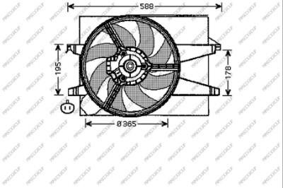 Prasco FD340F002 Hub, engine cooling fan wheel FD340F002
