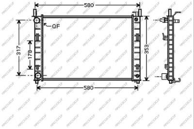 Prasco FD340R001 Radiator, engine cooling FD340R001