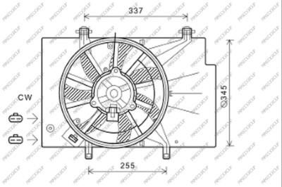 Prasco FD344F004 Hub, engine cooling fan wheel FD344F004