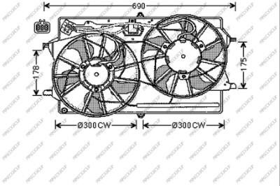 Prasco FD420F007 Hub, engine cooling fan wheel FD420F007