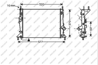 Prasco FD424R006 Radiator, engine cooling FD424R006