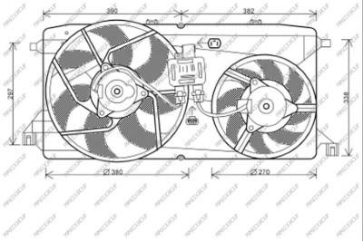 Prasco FD912F001 Hub, engine cooling fan wheel FD912F001