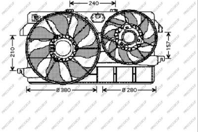 Prasco FD930F001 Hub, engine cooling fan wheel FD930F001