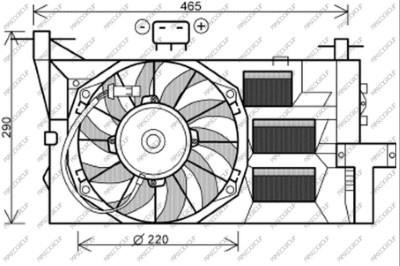 Prasco FT019F003 Hub, engine cooling fan wheel FT019F003