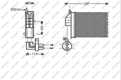 Prasco FT019H001 Heat exchanger, interior heating FT019H001