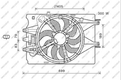 Prasco FT040F002 Hub, engine cooling fan wheel FT040F002