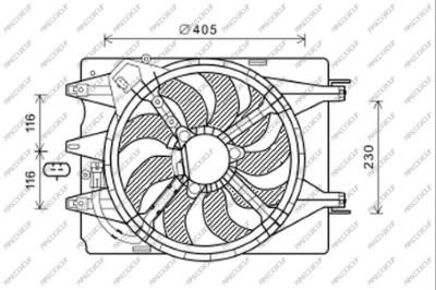 Prasco FT040F003 Hub, engine cooling fan wheel FT040F003