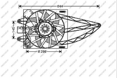 Prasco FT122F003 Hub, engine cooling fan wheel FT122F003