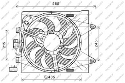 Prasco FT124F004 Hub, engine cooling fan wheel FT124F004
