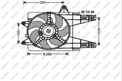 Prasco FT132F001 Hub, engine cooling fan wheel FT132F001