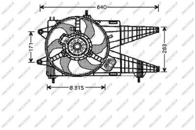 Prasco FT133F002 Hub, engine cooling fan wheel FT133F002