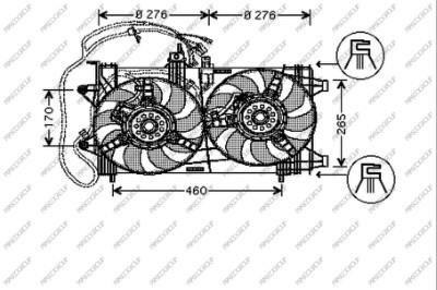 Prasco FT133F003 Hub, engine cooling fan wheel FT133F003