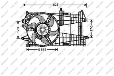 Prasco FT133F004 Hub, engine cooling fan wheel FT133F004
