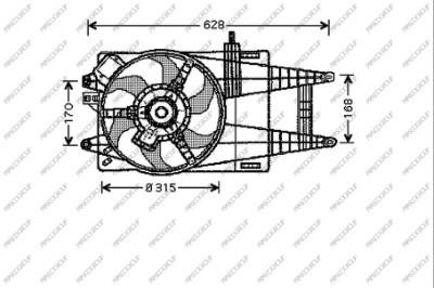 Prasco FT133F005 Hub, engine cooling fan wheel FT133F005