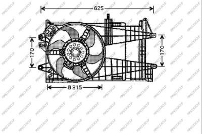 Prasco FT133F007 Hub, engine cooling fan wheel FT133F007