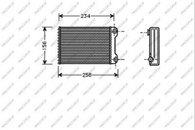 Prasco FT133H002 Heat exchanger, interior heating FT133H002