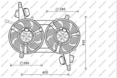Prasco FT137F003 Hub, engine cooling fan wheel FT137F003