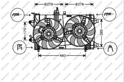 Prasco FT340F005 Hub, engine cooling fan wheel FT340F005