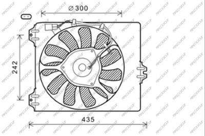 Prasco FT360F002 Hub, engine cooling fan wheel FT360F002