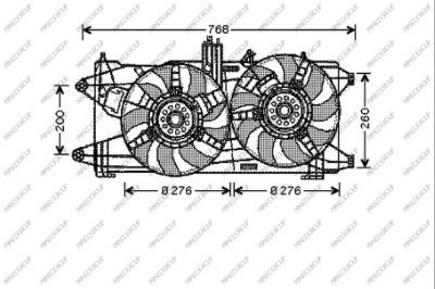 Prasco FT907F004 Hub, engine cooling fan wheel FT907F004
