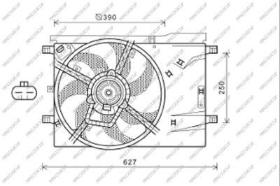 Prasco FT907F006 Hub, engine cooling fan wheel FT907F006