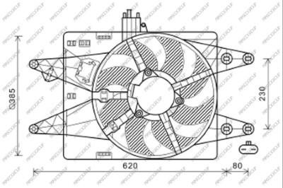 Prasco FT908F003 Hub, engine cooling fan wheel FT908F003