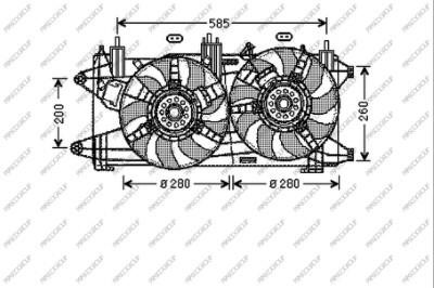 Prasco FT909F008 Hub, engine cooling fan wheel FT909F008