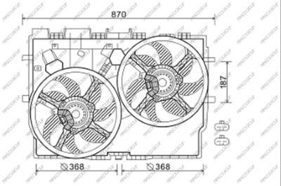 Prasco FT930F001 Hub, engine cooling fan wheel FT930F001
