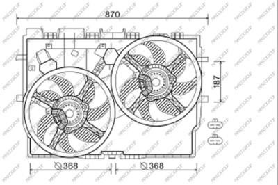 Prasco FT930F002 Hub, engine cooling fan wheel FT930F002