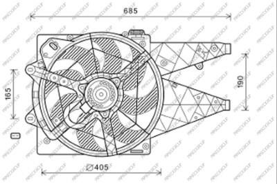 Prasco FT930F007 Hub, engine cooling fan wheel FT930F007
