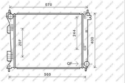 Prasco HN202R004 Radiator, engine cooling HN202R004