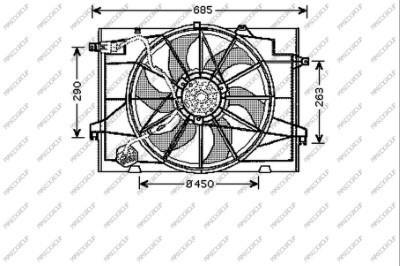 Prasco HN802F001 Hub, engine cooling fan wheel HN802F001